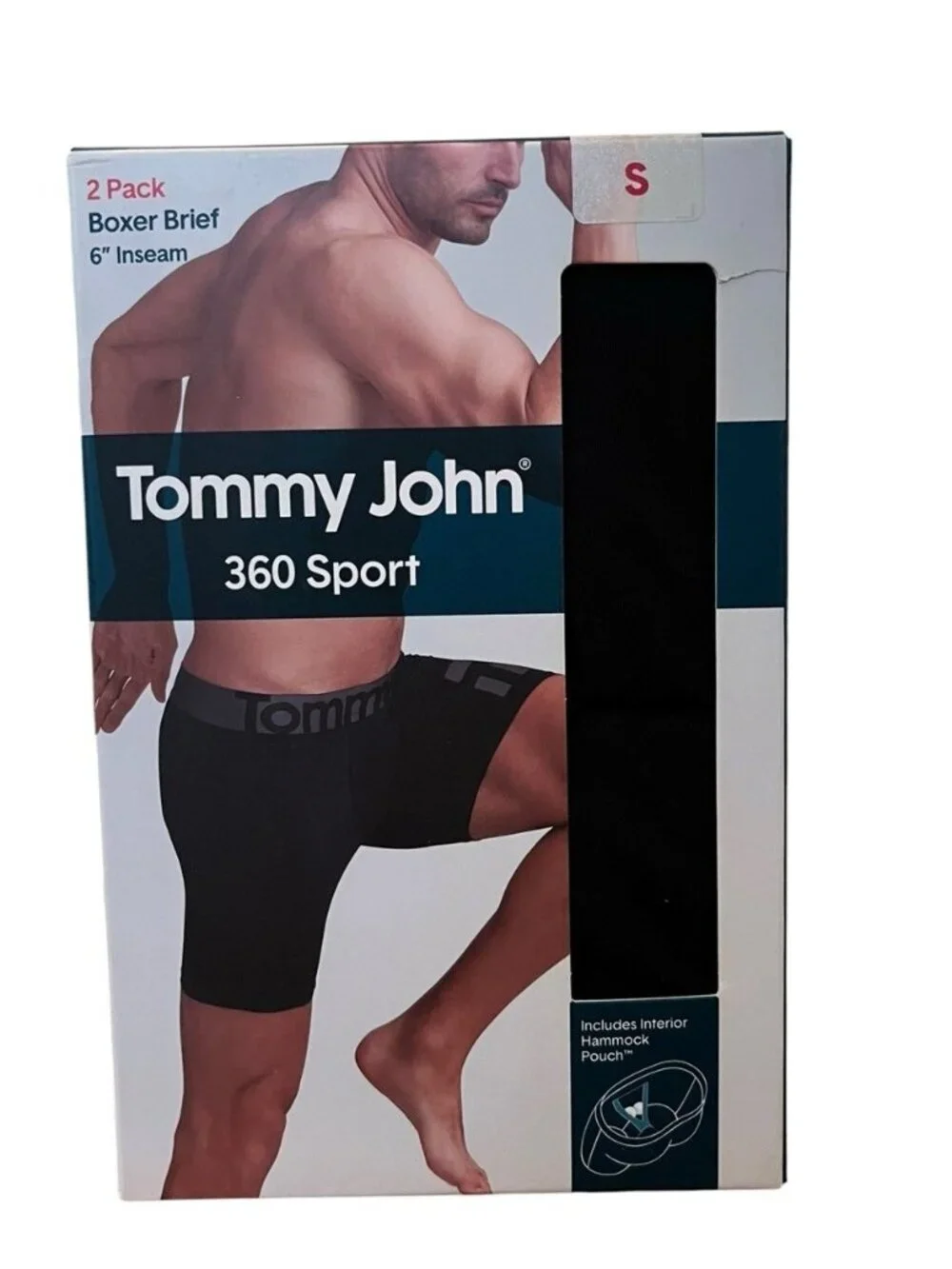 Tommy John 360 Sport Men’s Size Small Boxer Brief 6” Inseam 2 Pack New